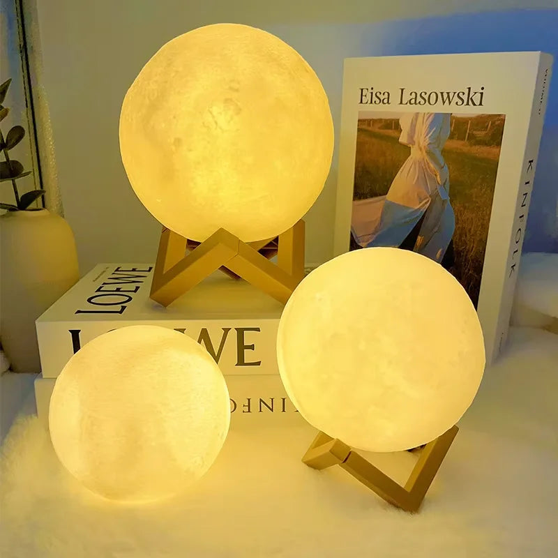 Decorative LED moon light for cozy indoor ambience