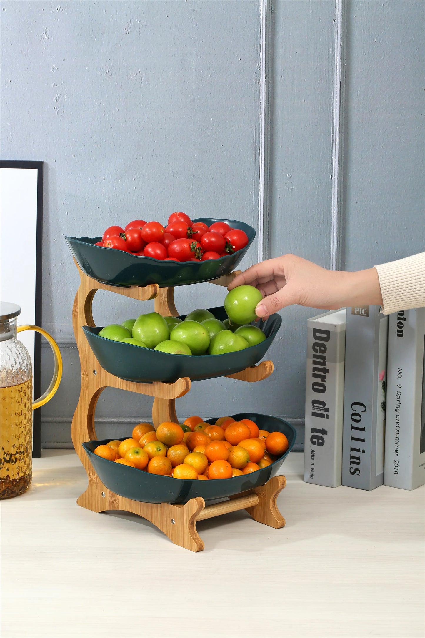 Modern plastic dessert stand for fruits, candy, and treats