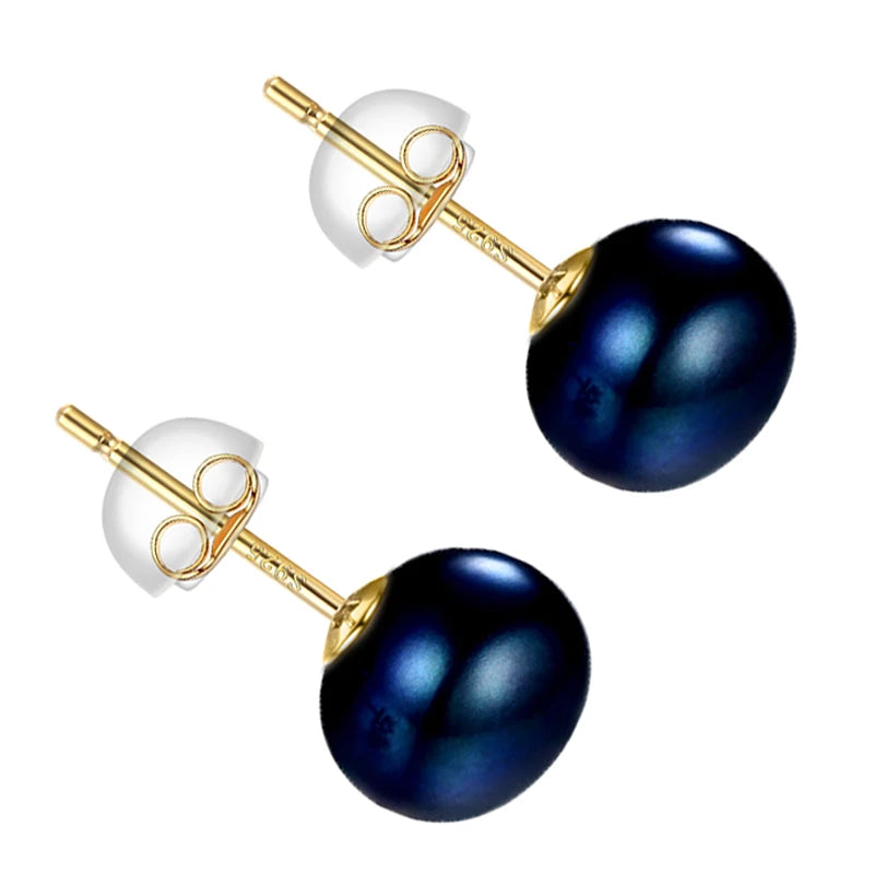 Freshwater Pearl Stud Earrings – 925 Sterling Silver