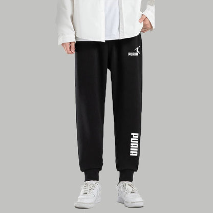 Men’s printed joggers, loose fit, autumn/winter streetwear