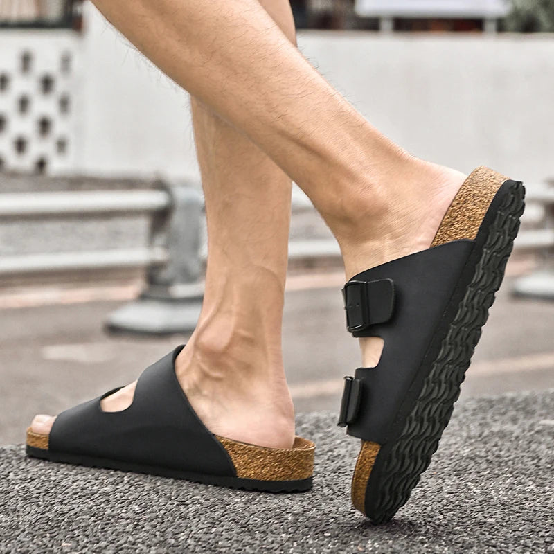Flat anti-skid designer sandals for comfort