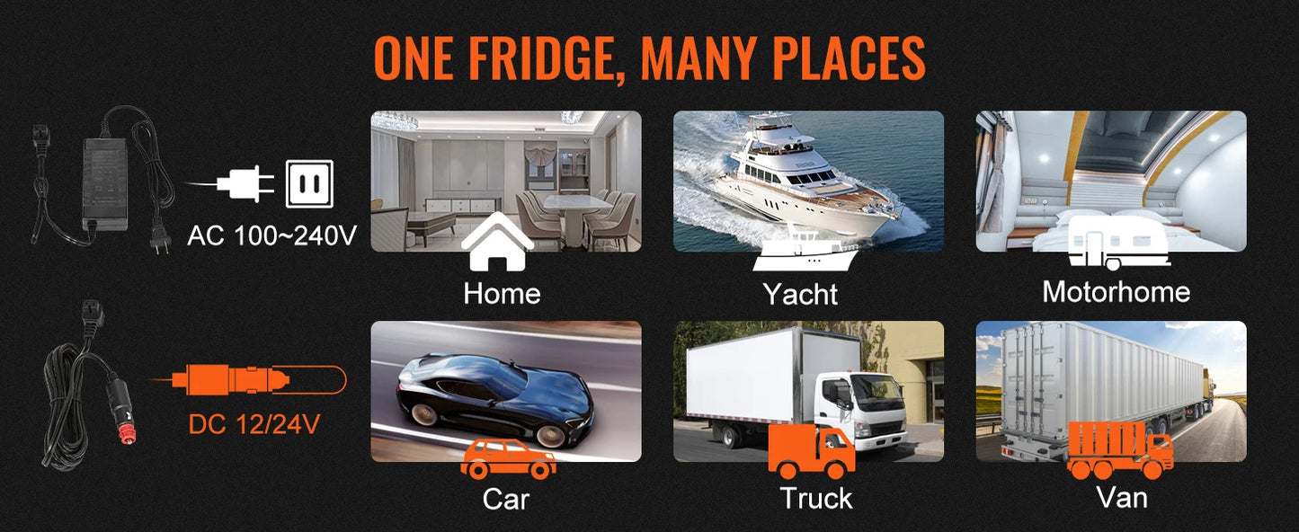 Mobile car refrigerator with wheels—compact, powerful, and easy to carry