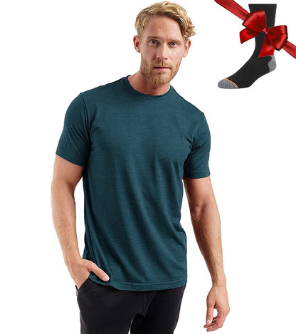 Men’s 100% superfine merino wool base-layer T-shirt