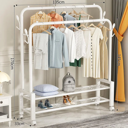 Freestanding clothes organizer for easy drying and hanging clothes