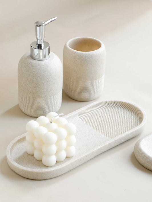 Functional 5-piece set for modern bathroom organization