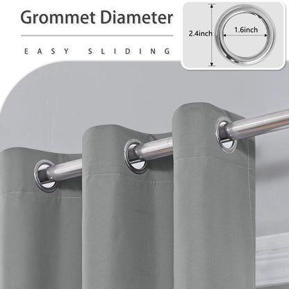 Privacy Drapes for Bedroom, Living Room,100% Blackout Curtains with Grommets.
