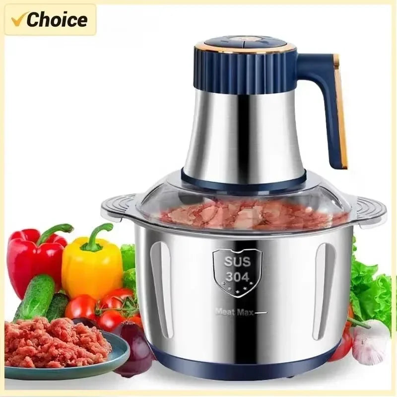 5L Stainless Steel Electric Meat Grinder – Multifunctional Food Processor