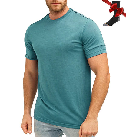 Men’s 100% superfine merino wool base-layer T-shirt