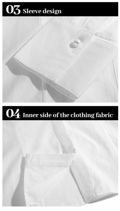 Stylish white shirt for professional women