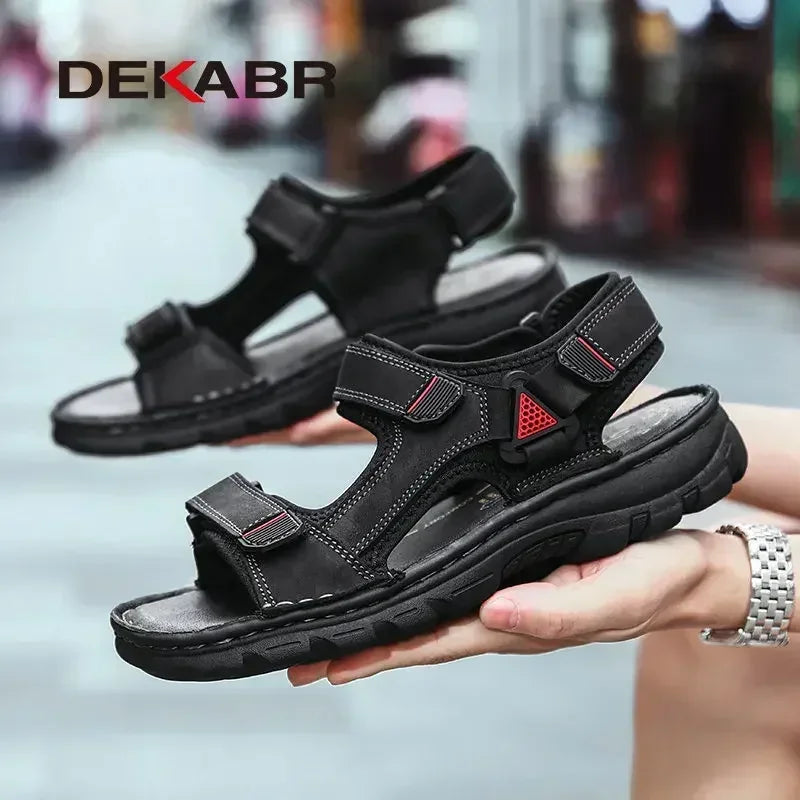 Fashionable non-slip outdoor leather sandals