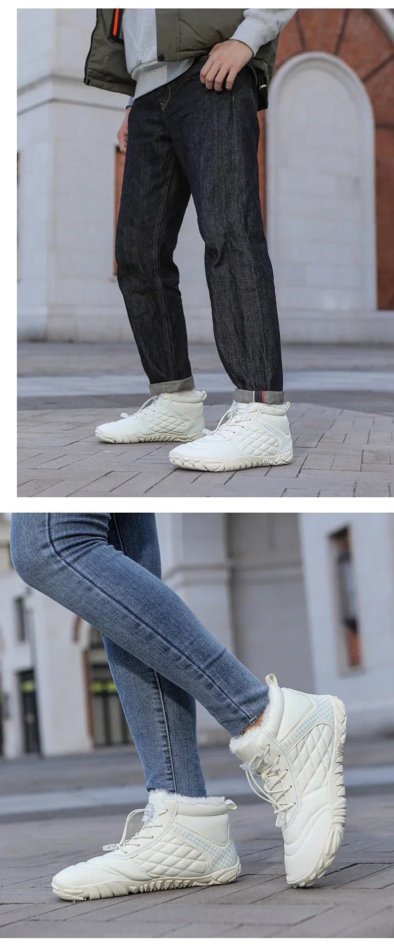 Winter Snow Boots – Warm Fur Lined, Non-Slip Barefoot Style