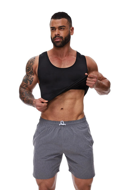 Men’s slim compression top for body shaping