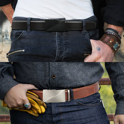 Premium designer-style leather belt for men