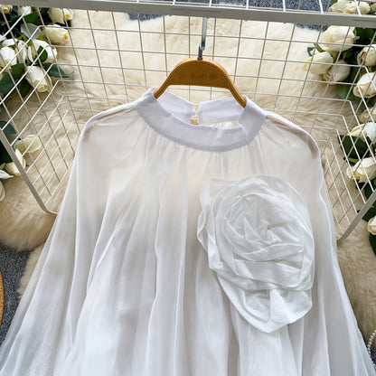 Elegant solid-color women’s blouse for everyday wear