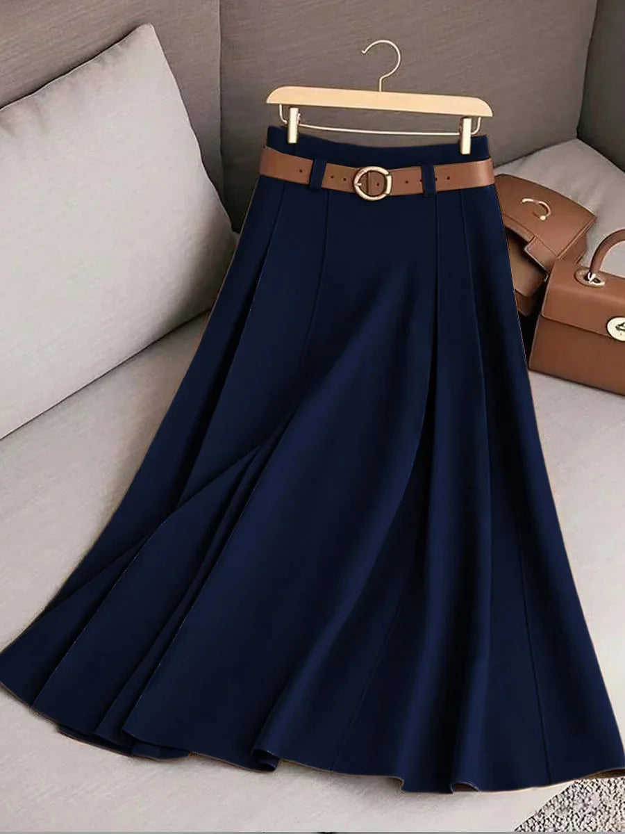 Elegant versatile knee-length skirt for women