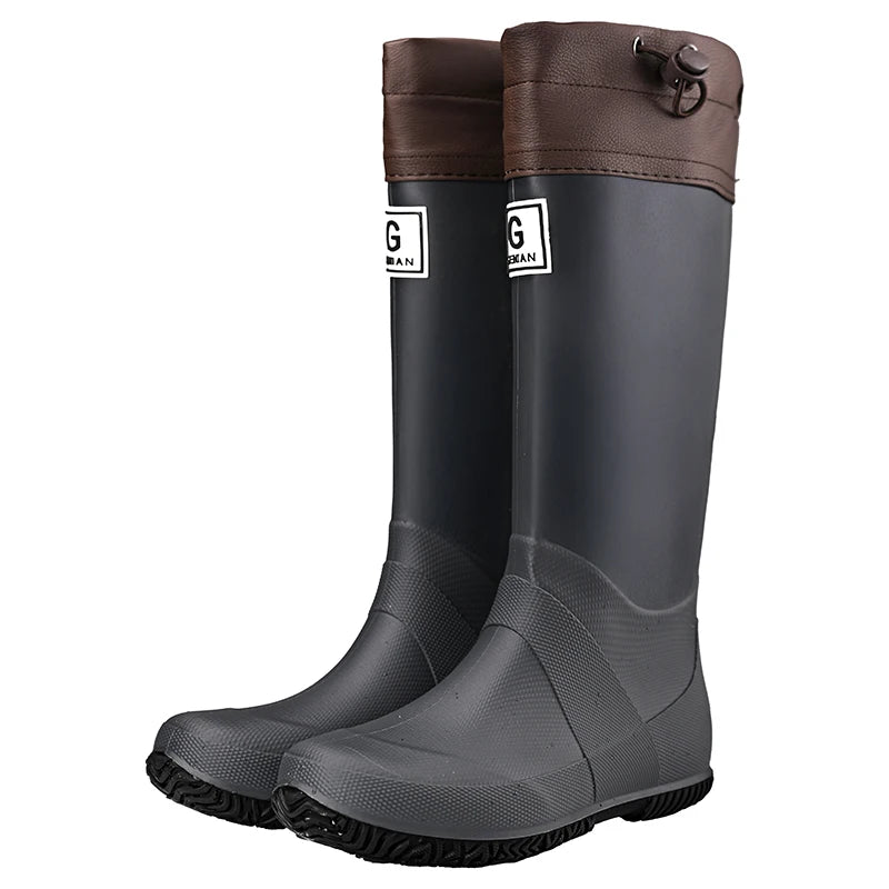 Non-slip fleece-lined rain boots for men & women
