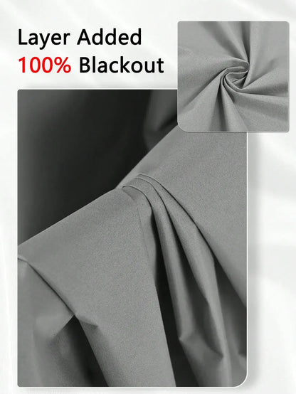 Privacy Drapes for Bedroom, Living Room,100% Blackout Curtains with Grommets.