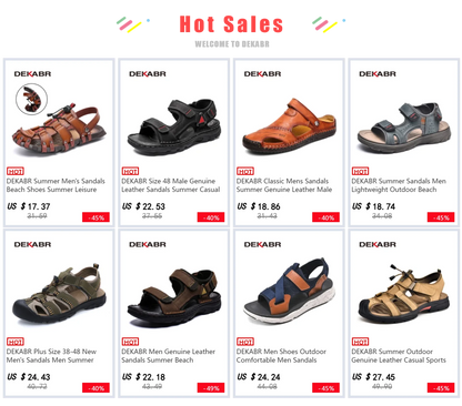 Fashionable non-slip outdoor leather sandals