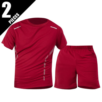 Men’s 2-piece summer sports suit, quick-dry