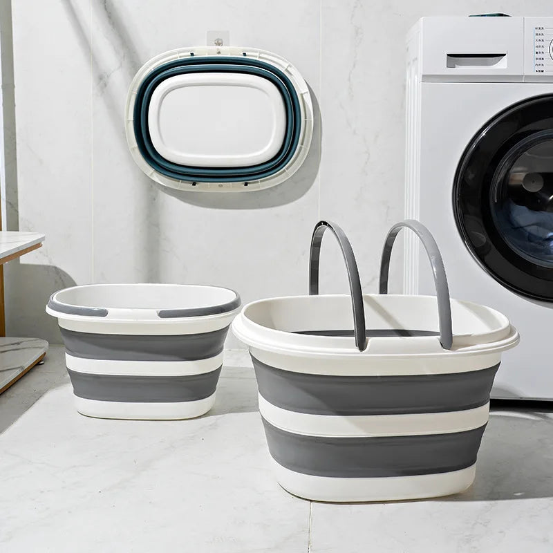 Lightweight foldable bucket—perfect for laundry, cleaning, and organizing
