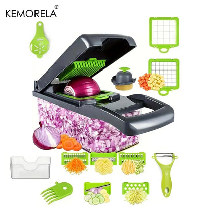 14/16-in-1 multifunctional veggie chopper and slicer