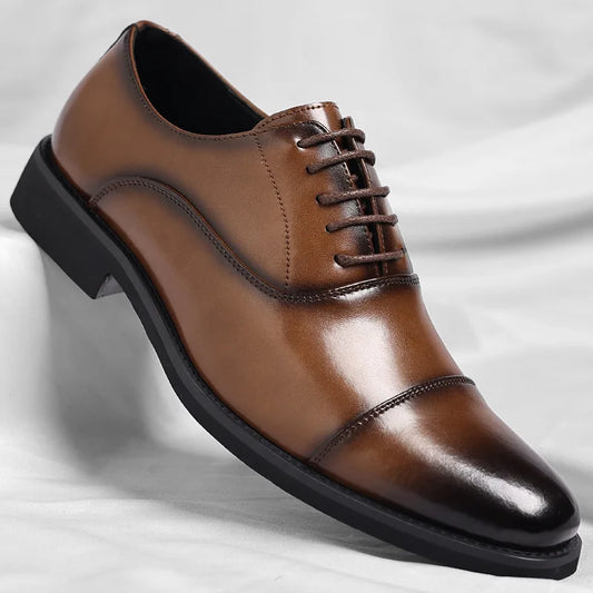 Solid color casual and business dress shoes