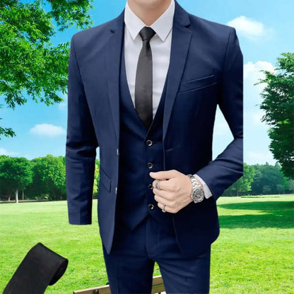 Elegant groomsmen suit jacket, vest & pants