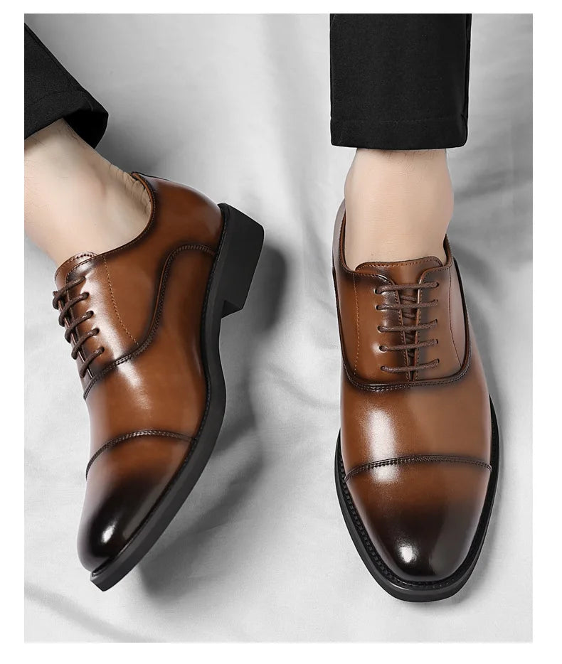 Solid color casual and business dress shoes