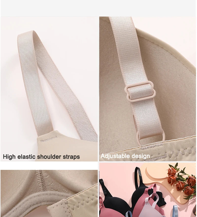 Women’s Seamless Push-Up Bra – No Wire, Breathable Design