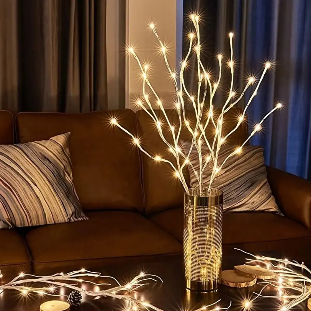 20 LED willow branch lights—perfect for home, bedroom, or party decoration