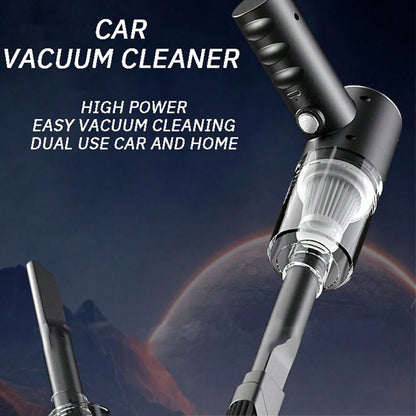 Compact handheld vacuum with suction, blow, and brush functions