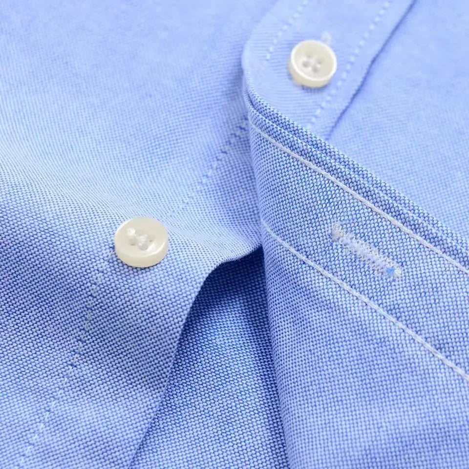 Smart casual cotton shirt with long sleeves, perfect for office or daily wear