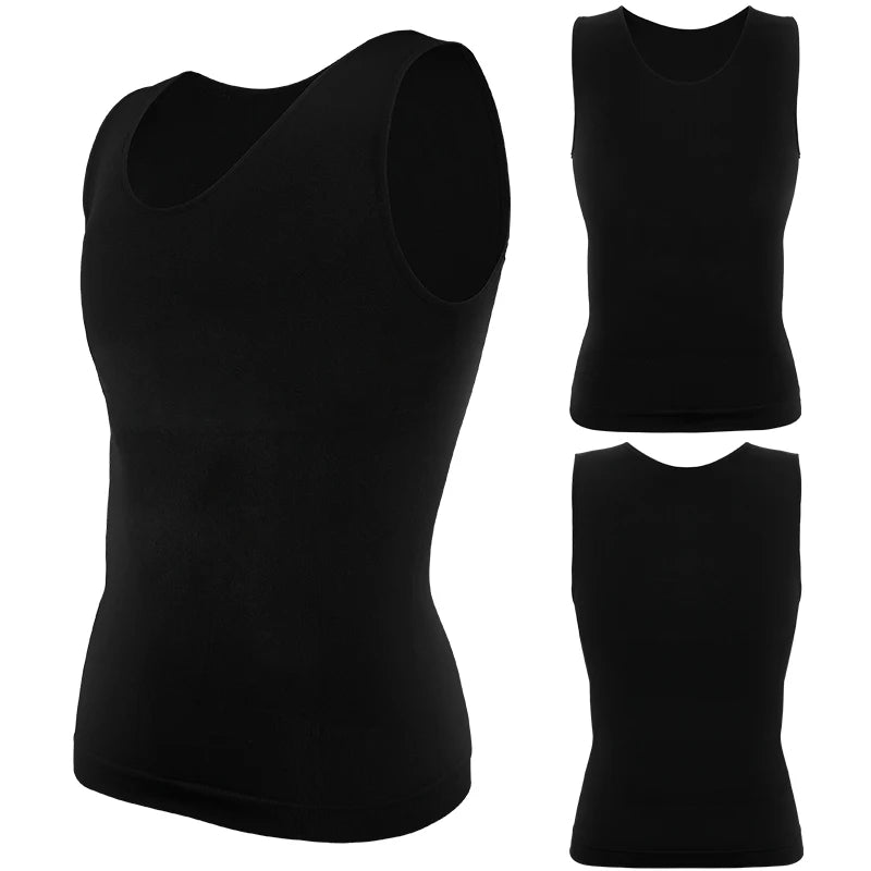 Men’s slim compression top for body shaping