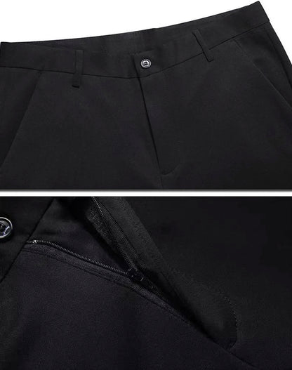 Men’s black stretch smart casual trousers