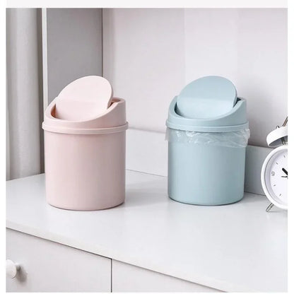 Portable mini waste bin for office, vanity, or study table