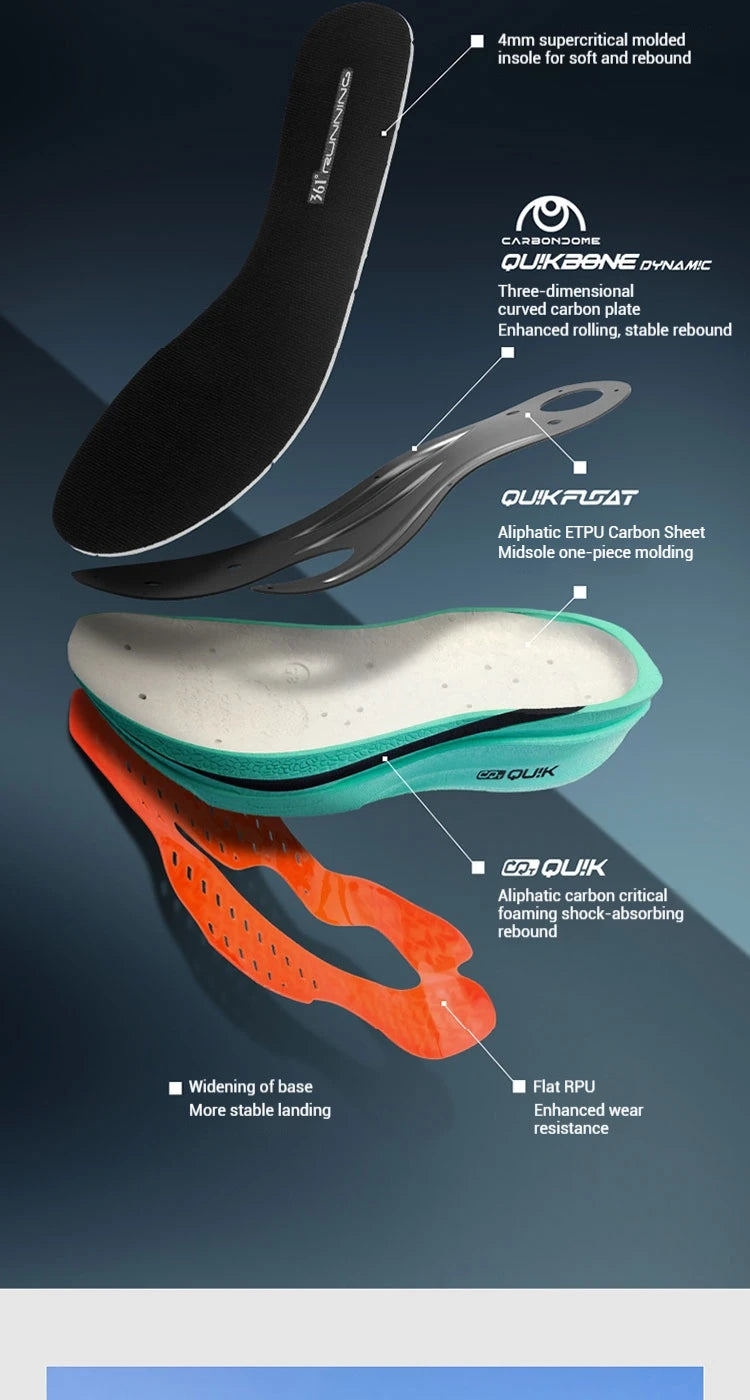 361° Flame 4.0 men’s carbon plate running shoes