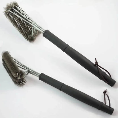 BBQ grill cleaning brush with stainless steel bristles