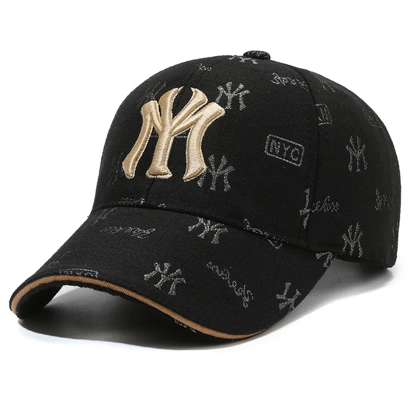 Unisex summer/autumn baseball cap with letter embroidery