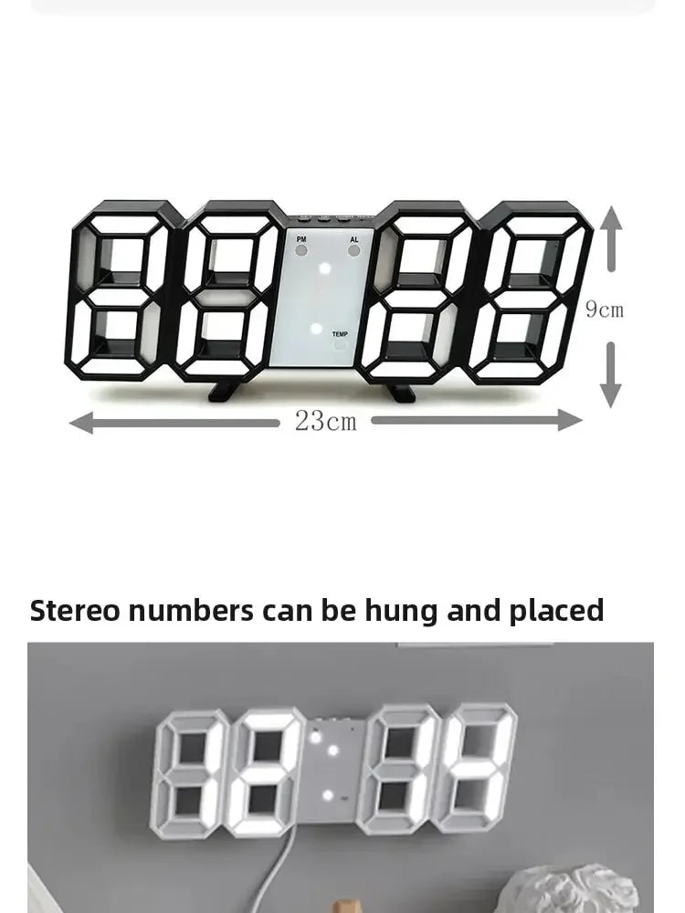 Creative LED clock with clear, glowing numbers for any room