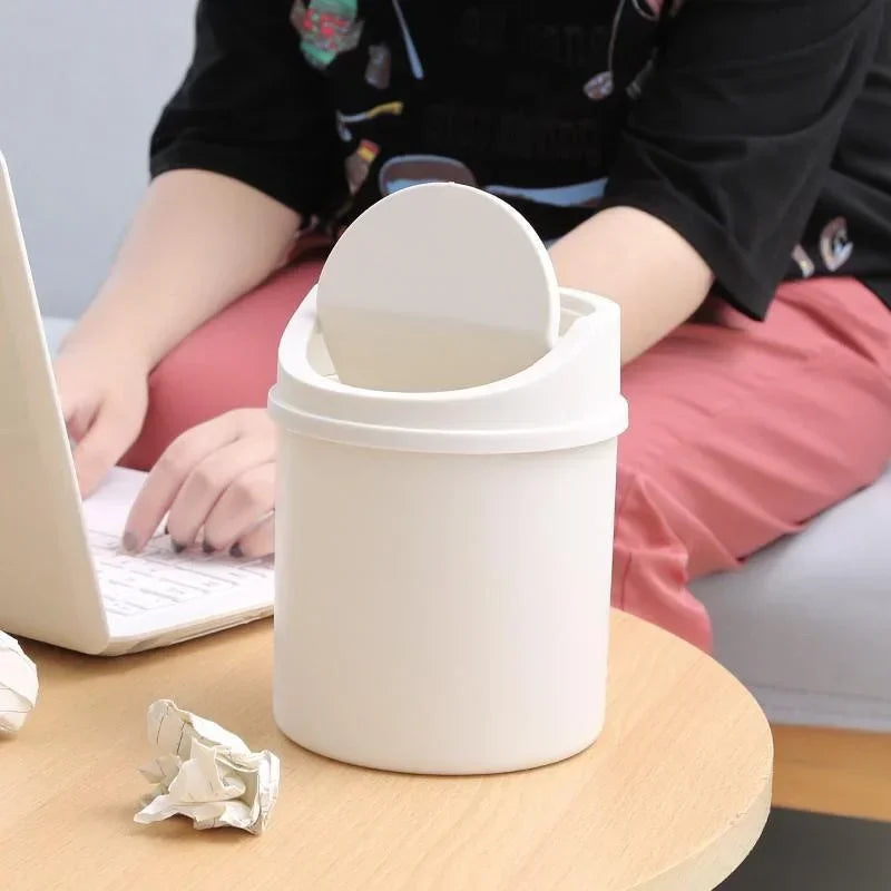 Portable mini waste bin for office, vanity, or study table