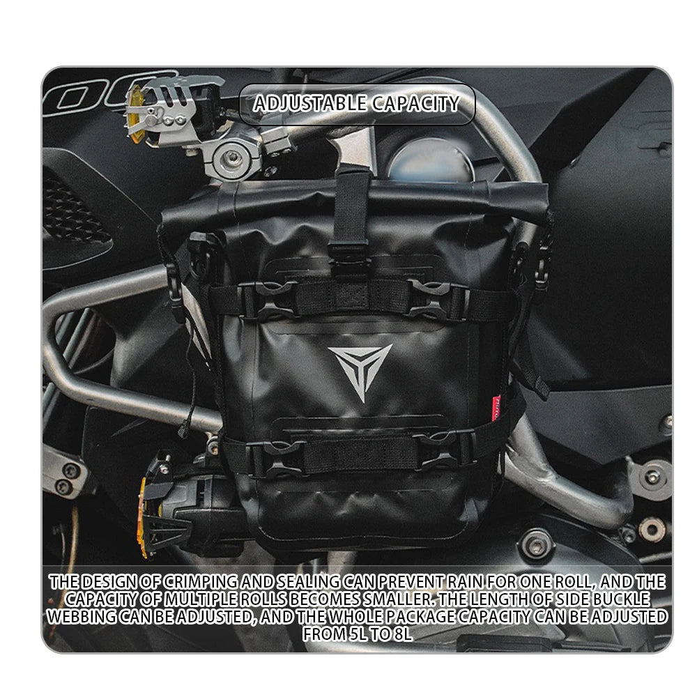 Compact protective bag for motorcycle maintenance gear