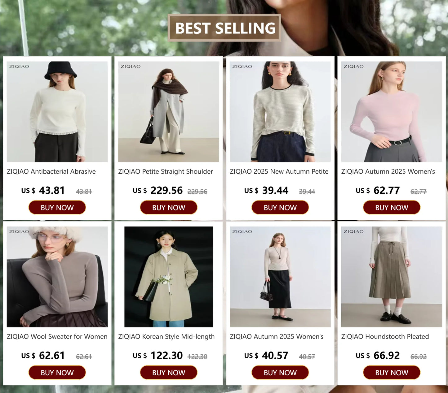 Women’s petite half-high collar embroidered knit sweater