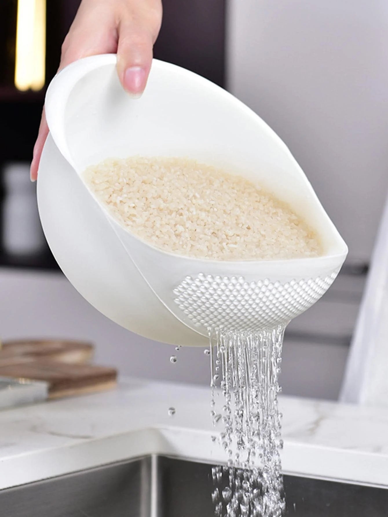2-in-1 wash-and-drain kitchen organizer bowl