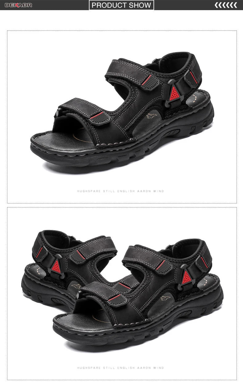 Fashionable non-slip outdoor leather sandals
