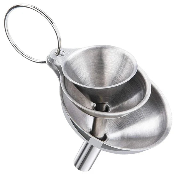 Small funnels for essential oils, liquids, and powders