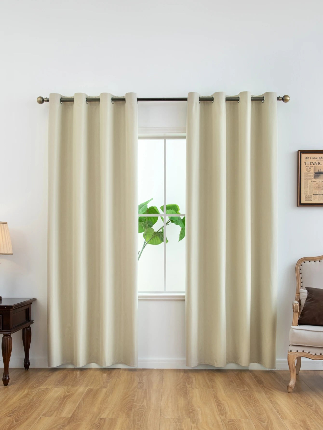 Privacy Drapes for Bedroom, Living Room,100% Blackout Curtains with Grommets.