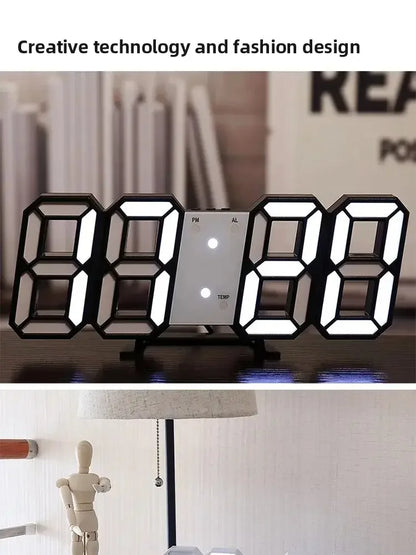 Creative LED clock with clear, glowing numbers for any room
