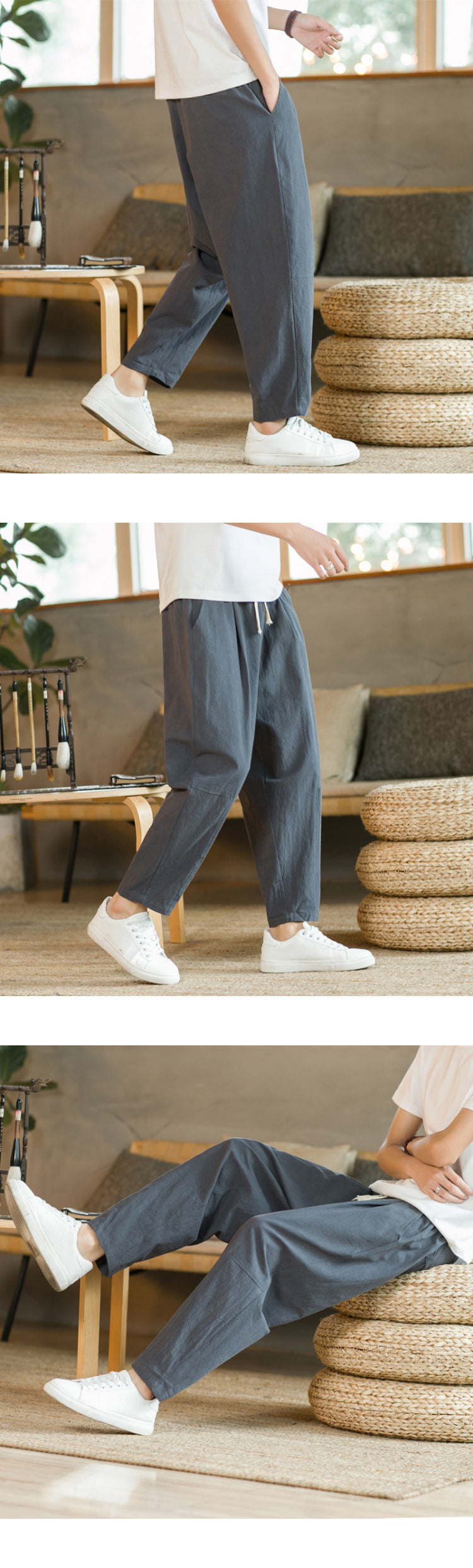 porty jogger pants with a loose fit and clean solid design