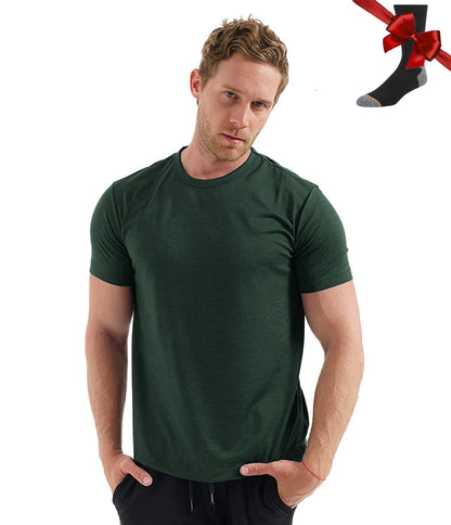 Men’s 100% superfine merino wool base-layer T-shirt