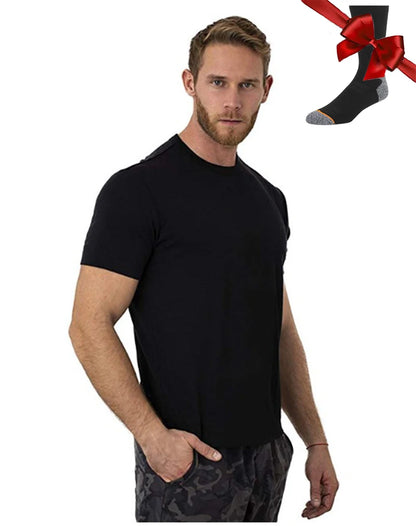 Men’s 100% superfine merino wool base-layer T-shirt
